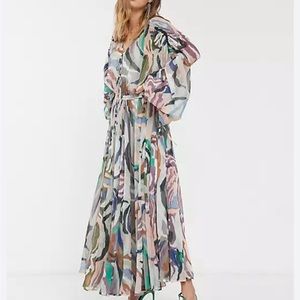 Flowy chiffon midi dress